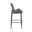 Tabouret de bar à hauteur de comptoir en métal noir mat Bronis? AW-262046624