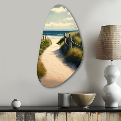 Sabatino - Coastal Beach Fall Shape Metal Wall Sculpture