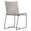 Ezra Powder Coated Iron and Flat Weaved Rope Outdoor Dining Chair