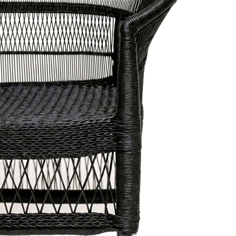 Ensemble de sièges d'intérieur 100% rotin 100% tissé à la main avec chaise et causeuse, structure en bois massif, ferme Boho, artisanat africain authentique