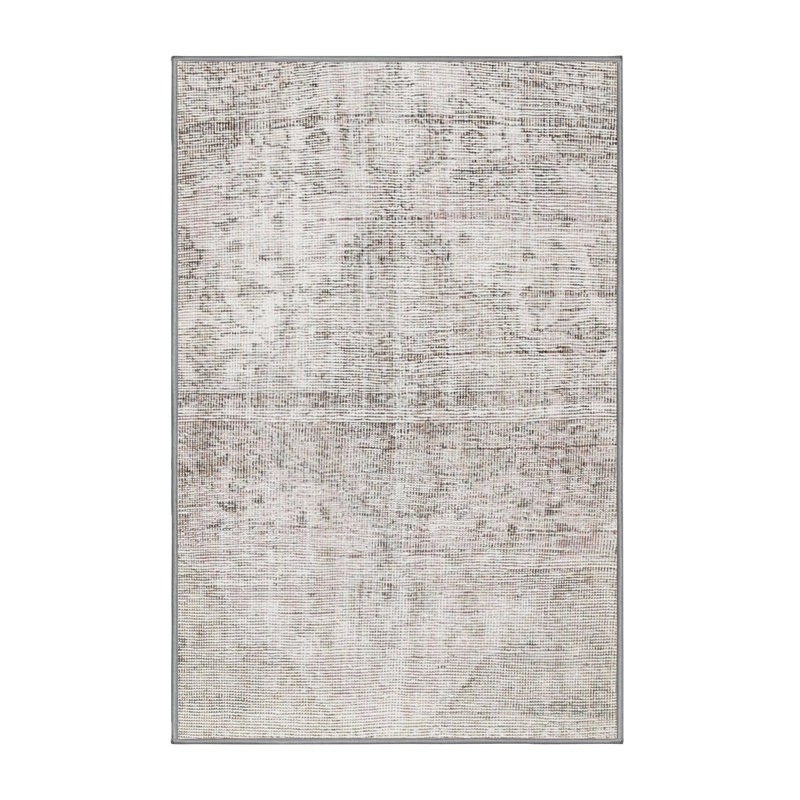Tapis beige en laine / polyester tissé à la machine Parkson, Rectangle 5 pi x 8 pi