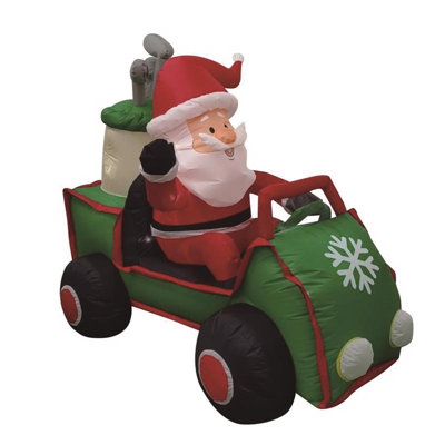 The Holiday Aisle® Santa in Golf Cart 6 ft. Inflatable