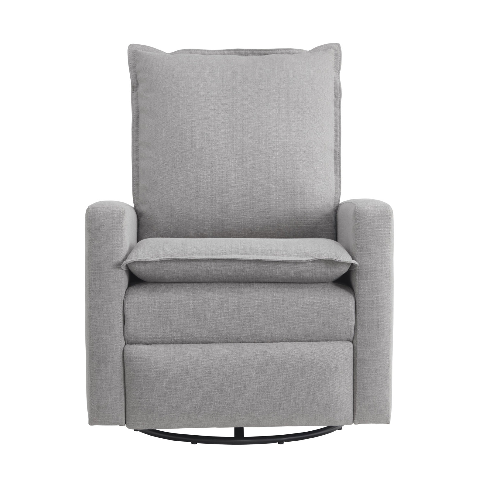 Uptown 360-Degree Swivel Glider Recliner , Gray Polyester