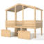 Lits pour enfants peu encombrants avec rangement, chambre d'enfant simple en bois aggloméré en bois aggloméré