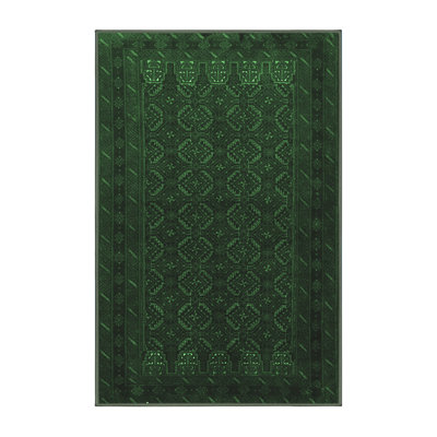 Tapis oriental vert tissé à la machine