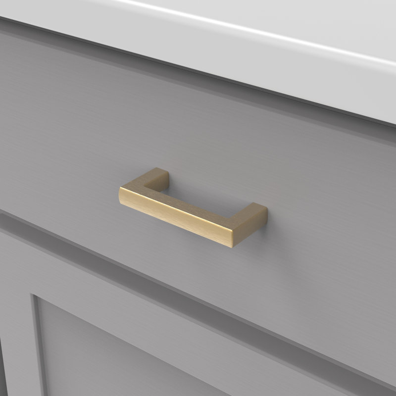 Coventry Center Appliance Pull, Brushed Golden Brass, 3", 0.5"