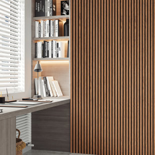 2 PCS 94.5" x 24" 3D Soundproof Slat Wall Panels for Interior Wall Décor(2 Pack/31.50 sq.ft)