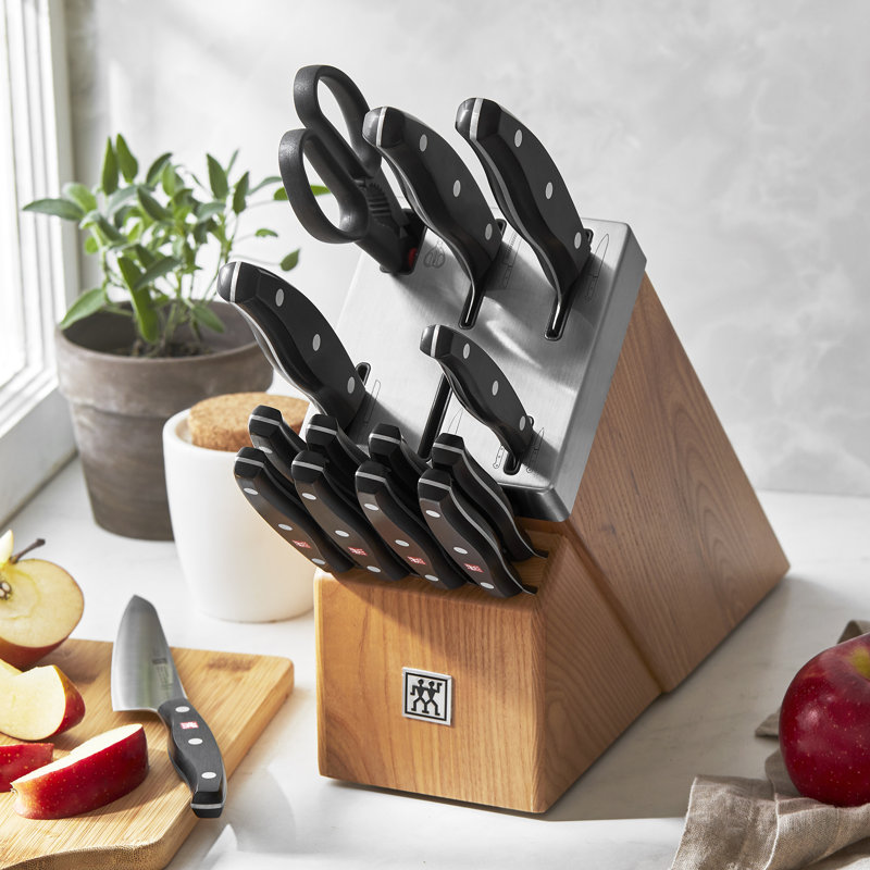 TWIN Signature 15 Piece Self Sharpening Block Set, Natural