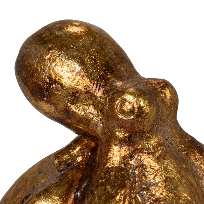 Figurine poulpe en résine sur boule de verre