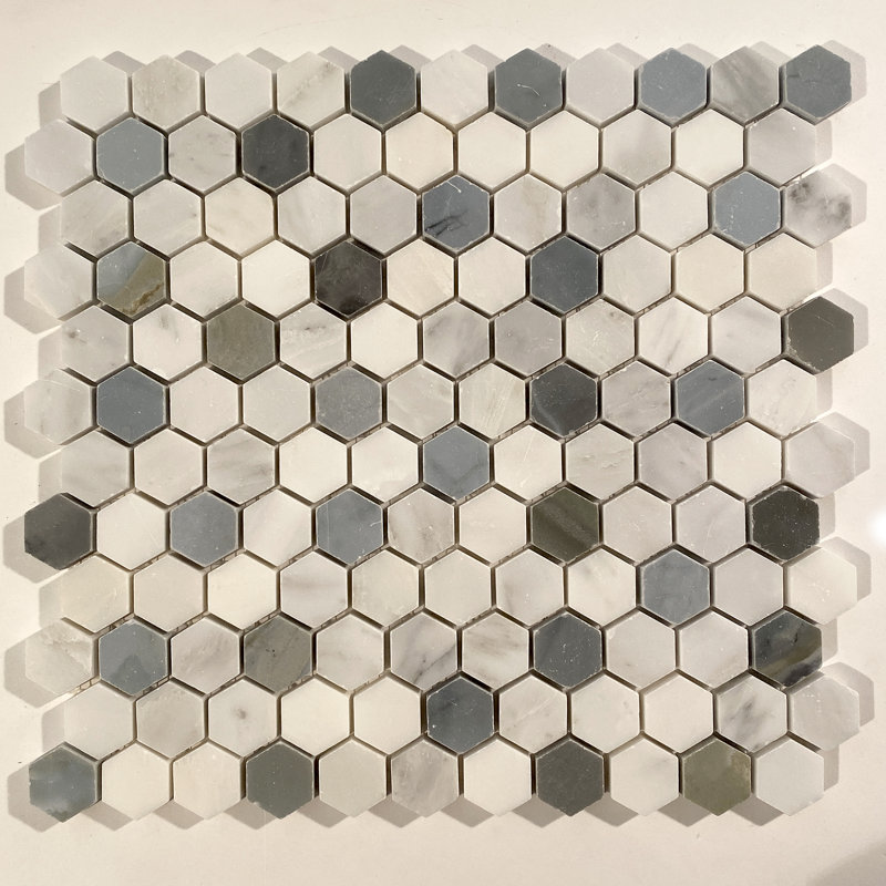 12" x 12" Marble Honeycomb Mosaic Wall & Floor Tile