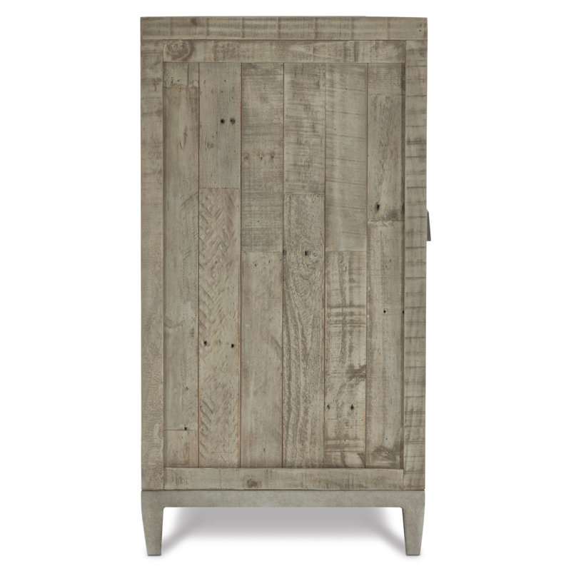 Shaw 7 Drawer 64" W Solid Wood Dresser, Highland Park - Morel Finish