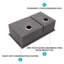 36"x19"x10" Undermount Double Bowl(60/40) Kitchen Sink - 16 Gauge with Two 10" Deep Basin