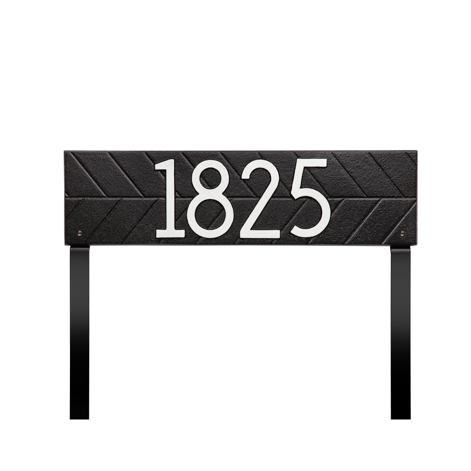 Mid-century Modern Herringbone Lawn, Black/White, Yes