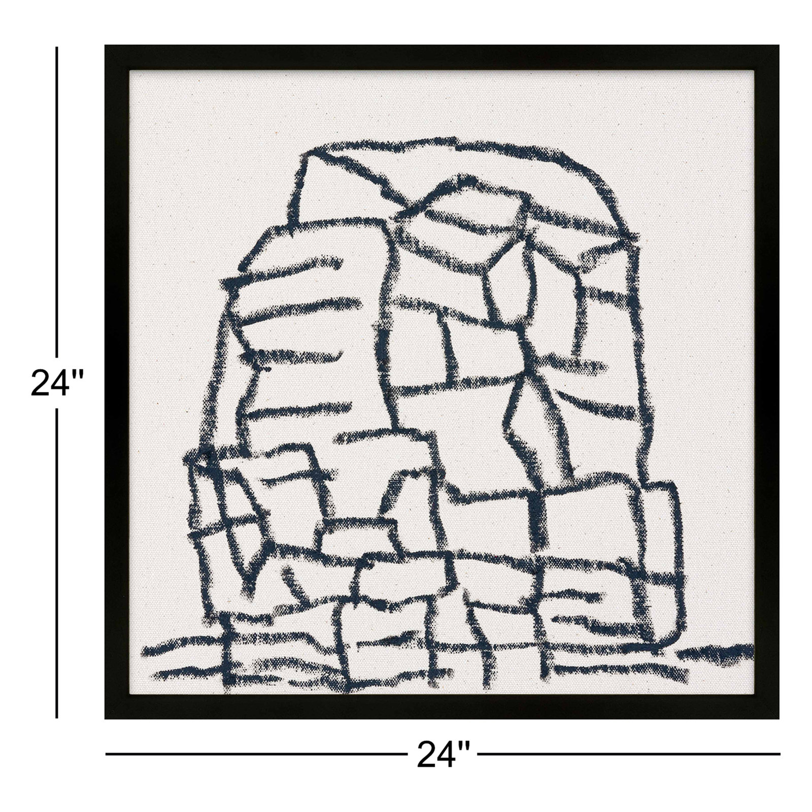 Dreya "Outcropping" Print by Stephanie Dennis, Black, 24" H x 24" W  x 1.25" D