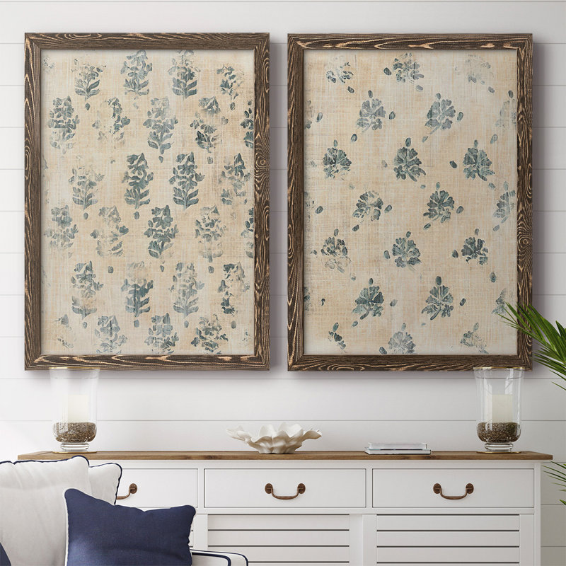 Toile encadrée rétro «I» de qualité supérieure - prête à être accrochée, H 31,5 po x l 88 po x P 1,5 po, Noyer
