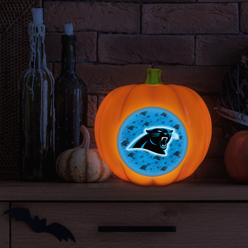 Décoration de citrouille en résine NFL Carolina Panthers | 10 po