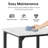 Marble 5-Piece Dining Table Set: Counter-Height Table & Stools | Space-Saving for Kitchen, Office, Small Spaces-2091658088