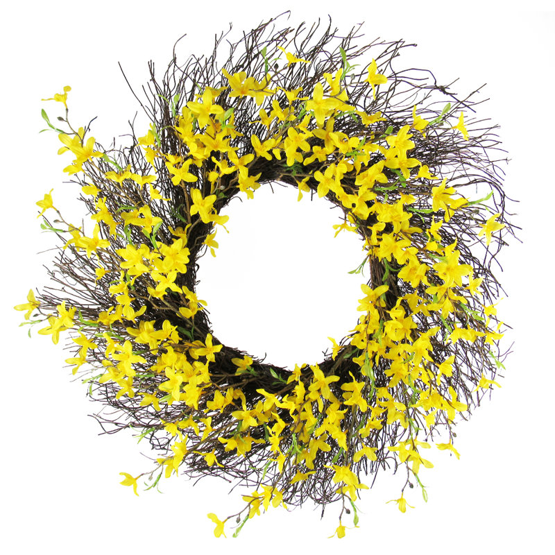 Couronne de forsthia artificielle 20 po