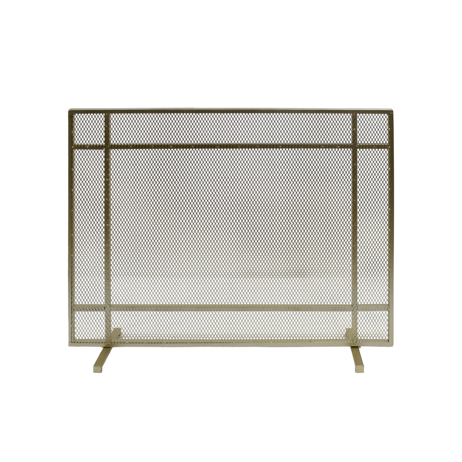 Erick Iron Fireplace Screen, Gold