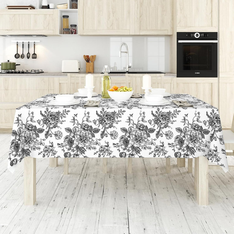 Rectangle Wildflower Fabric Table Cloth