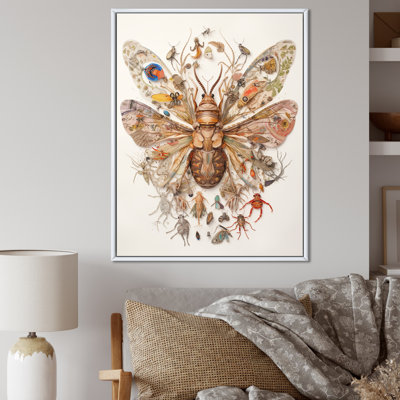 Illustration rétro de papillon de nuit brun