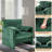 Chenille Oversized Armchair Set Of 2, 34'' Wide Pillows-Top Armrests Accent Chair For Bedroom, Living Room, Upholstered Lounge Chair Sofa Couch, Comfy Modern Reading Chair, Single Sofa Chair, Green-110278000