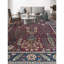 Tapis rouge et bleu noué à la main de haute qualité