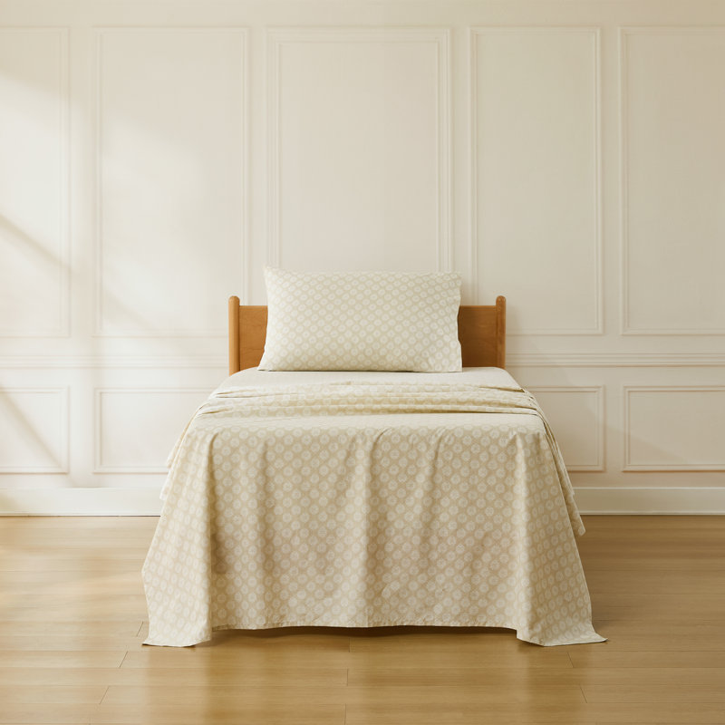 Ensemble de draps en coton Sophie, Ensemble de draps pour taille de lit simple avec d