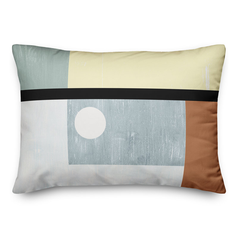Mid Mod Shapes and Lines Rectangular Pillow Cover & Insert