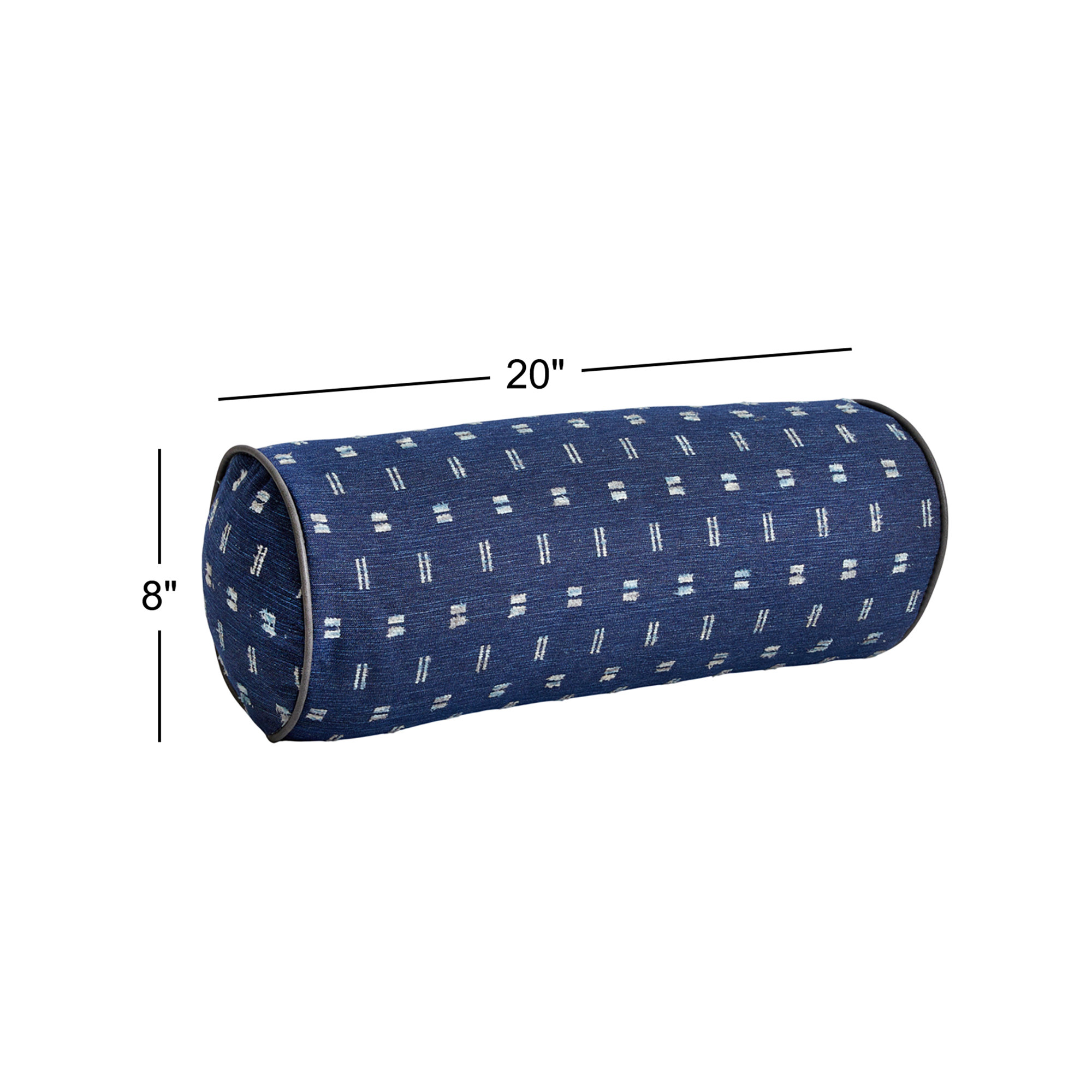 Zisper Geometric Throw Pillow, Blue, 20" W x 8" D