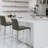 Upholstered Counter Stool with Metal Frame-25853150