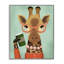 Giclée encadrée de style girafe et latte, design par Jilly Jack Designs-174870487-174870480