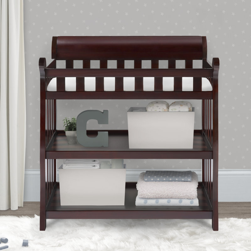 Eclipse Changing Table with Pad, Espresso Cherry