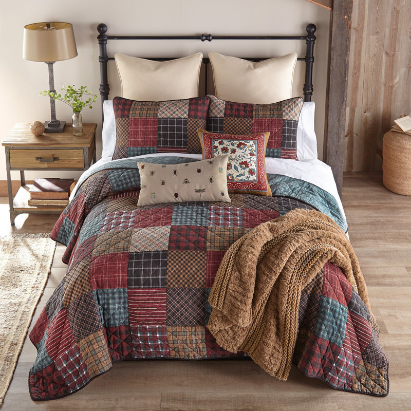 Donna Sharp Appalachia Plaid 2PC Embroidered Pillow Set