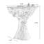 Console en bois massif brun et blanc