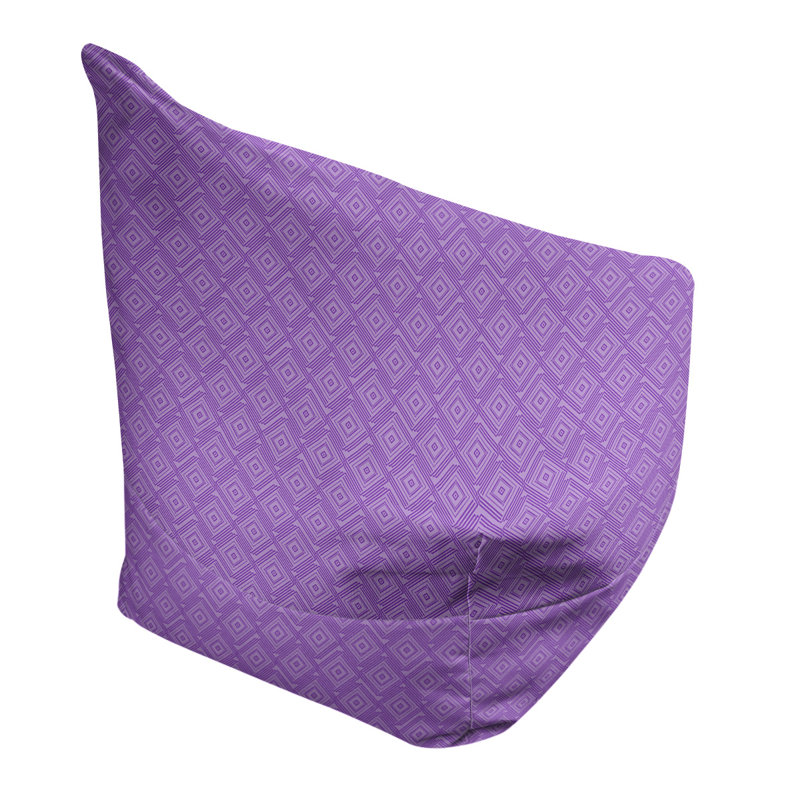 Labyrinthe carré Leffel, H 27 po x l 30 po x P 25 po, Housse de pouf, Mauve