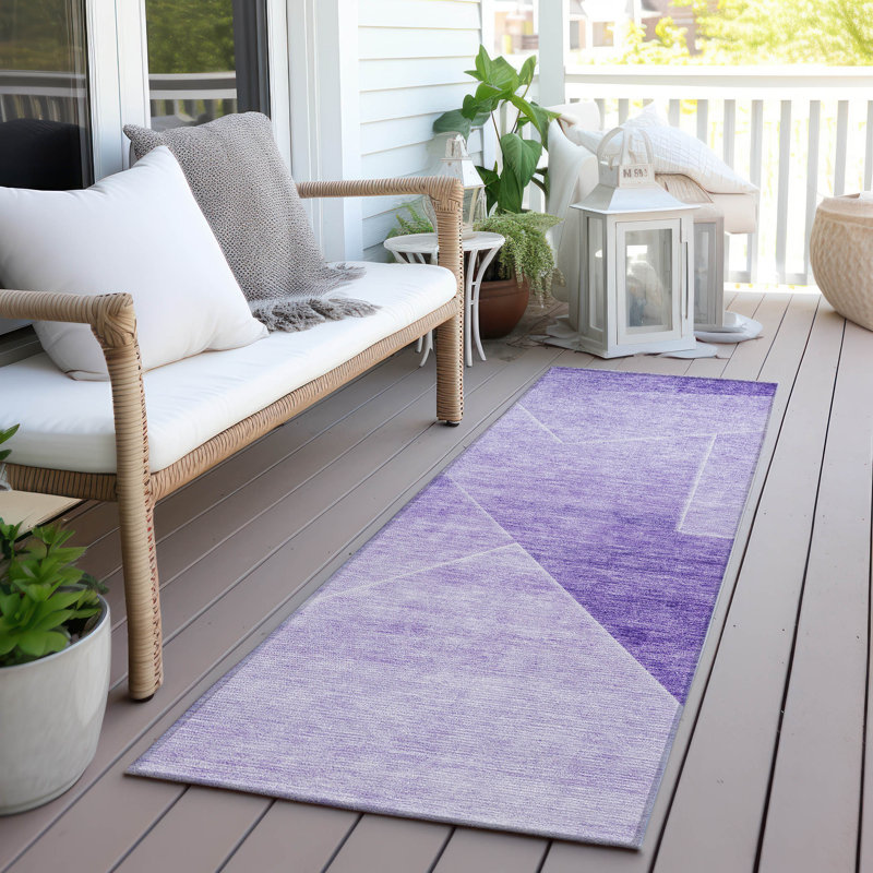 Malchow Washable Geometric Indoor / Outdoor Rug, Runner 2'3" x 7'6"