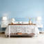 Table basse élégante, canapé de style nordique, console à 2 niveaux