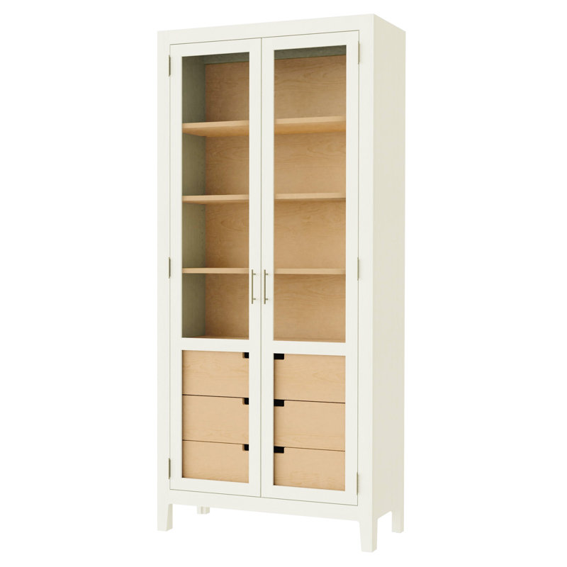 Willa II Storage Cabinet, Aged White/Brown