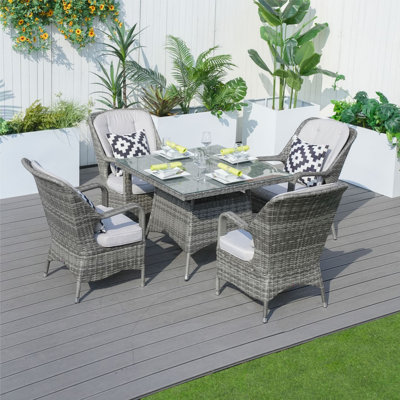 Ensemble repas extérieur carré L 39,37 po pour 4 personnes