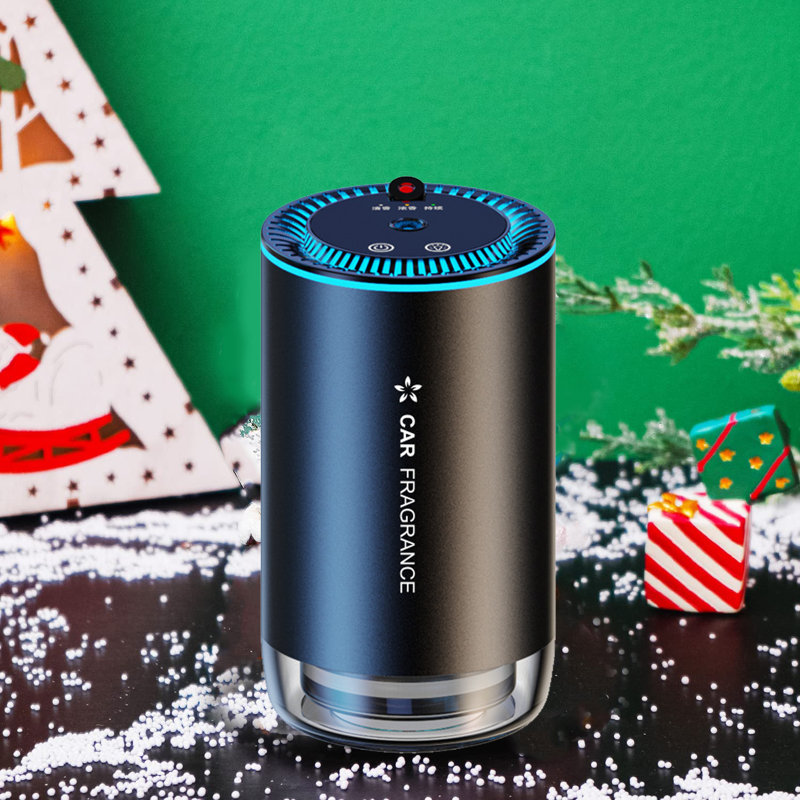 Smart Car Air Freshener & Essential Oil Diffuser - Auto On/Off, USB Rechargeable, Ultrasonic Mist Technology, Black