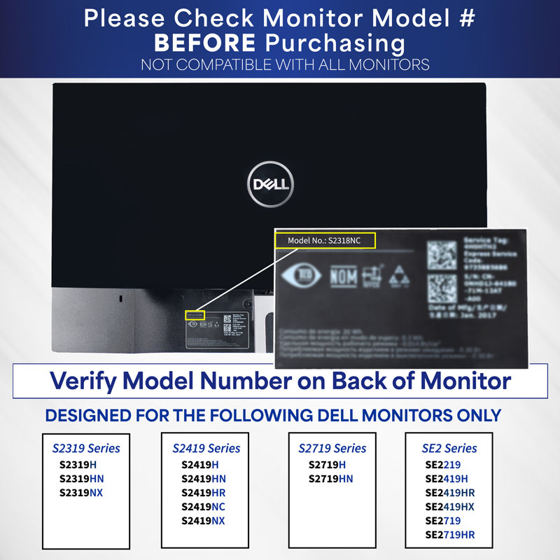 VESA Adapter for Compatible Dell Monitors