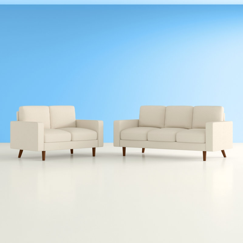 Ensemble de salon standard 2 pièces Benay, Beige