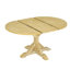 Ensemble 6 pièces de table de salle à manger à piédestal extensible de 60 pouces avec rallonge amovible de 18 pouces, banc de 44 pouces et 4 chaises à dossier échelle, naturel et beige