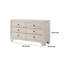 Ensemble de commode avec miroir 6 tiroirs Cuzzy, bois blanc