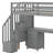 Twin Size Loft Bed With Built-In Desk And Drawer-1080563639