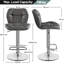 Swivel Upholstered Adjustable Height Counter Stool with Metal Frame-1580188802