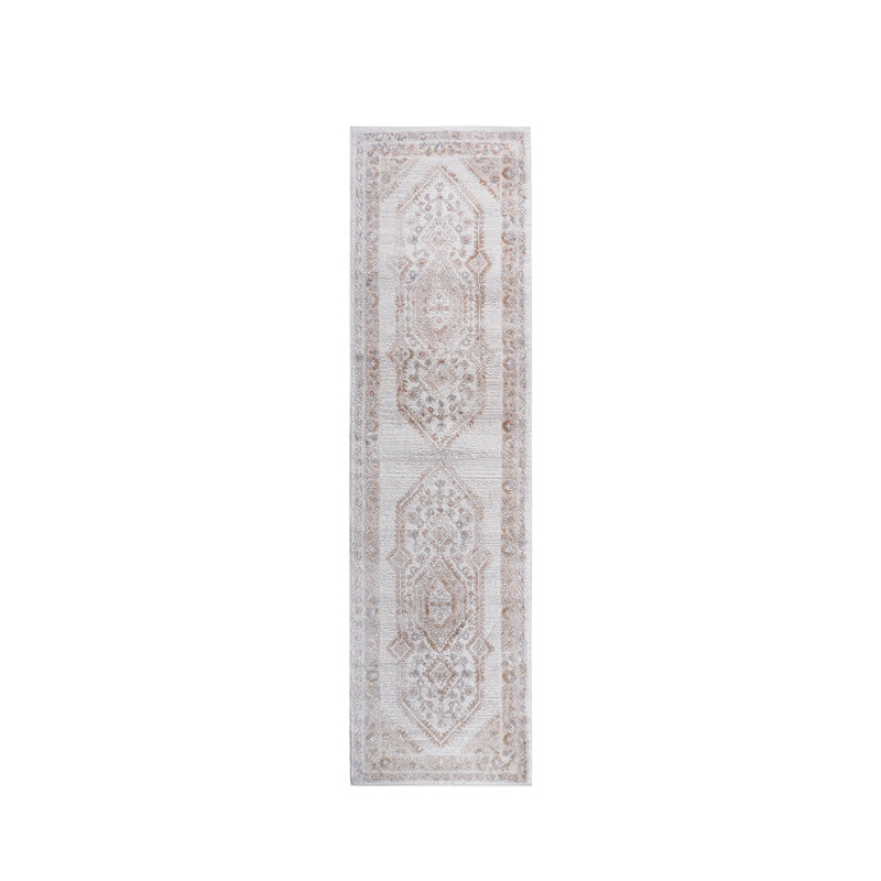 Collection 6X9 Cream/Ivory/Bordered Non-Shedding Living Room Bedroom Dining Home Office Stylish and Stain Resistant Area Rug