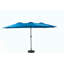 Grand parasol d'extérieur double face 14,8 pi avec manivelle (bleu foncé) (sans base)-1293727092