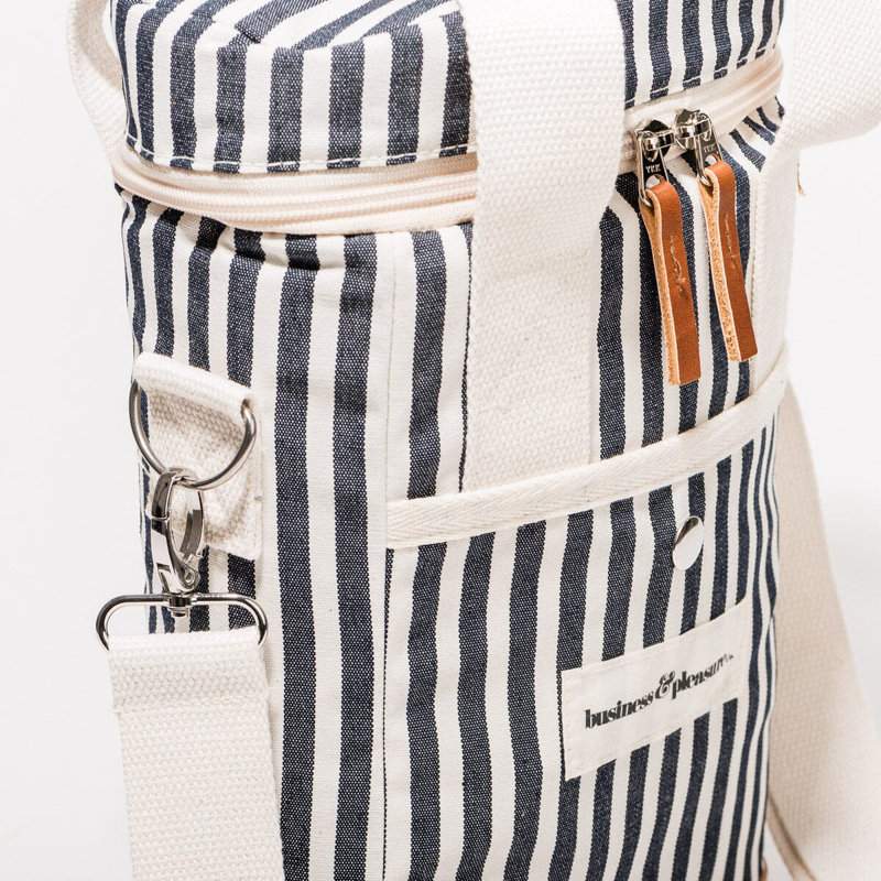 Le sac fourre-tout The Wine Cooler, Bleu marine/blanc